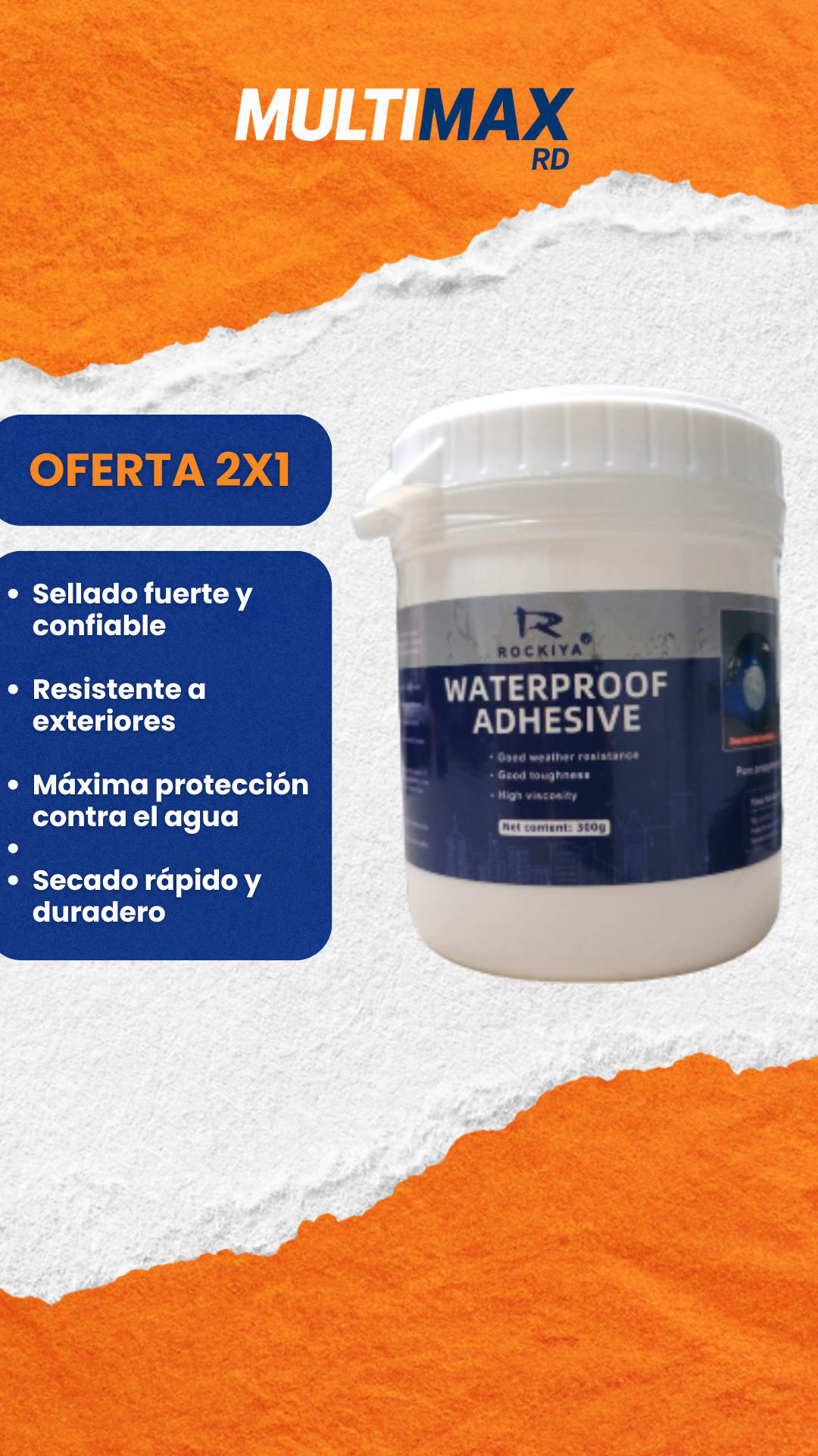 Pegamento Impermeable Transparente – Sellado Fuerte y Duradero