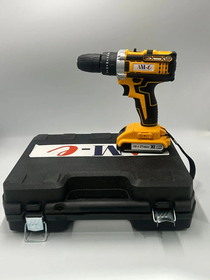 Mini Taladro AM-E 12V + 24 ACCESORIOS Y 2 BACTERIAS RECARGABLES